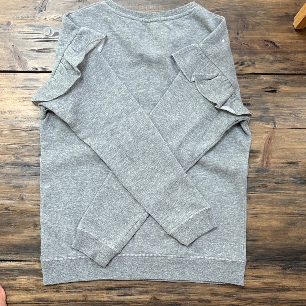 Dex Gray Ruffle Sweatshirt - Picture 6 of 6